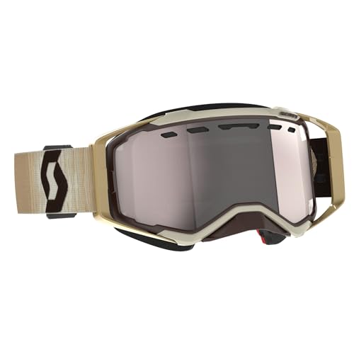 Scott Prospect Snowcross Goggles OSFM Beige/Brown/Silver Chrome Works Lens
