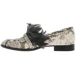 leombruni shoes sale Echtleder AGL Attilio Giusti Leombruni Echtleder-Mokkassins auffällige Damen Slipper Made in Italy Penny-Loafer Animal Grau, Größe:36