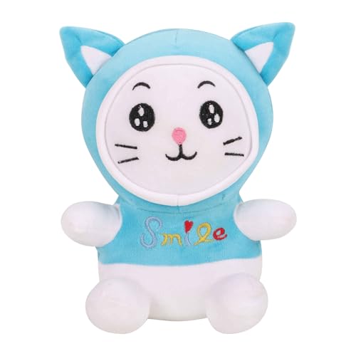 Image of DearJoy Small Cat with a Hoodie | Blue - 22 cm