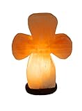 Cross Model Himalayan Salt Lamp Sea Crystal Rock Large Hand Carved with Dimmer Switch and Bulb JIC Gem