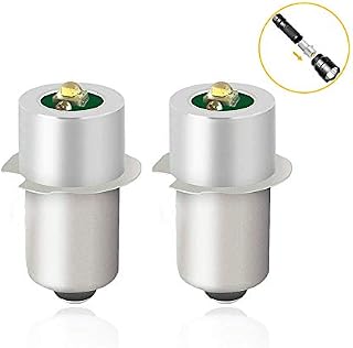 JESLED Upgrade LED Flashlight Bulb - (Pack of 2) 3W 247LM, DC5-24Volt, 12V