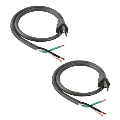 EP 2 Pack 3 ft 14/3C SJTW Appliance and Power Tool Cord, 14 Gauge 3 Prong Heavy Duty Replacement...