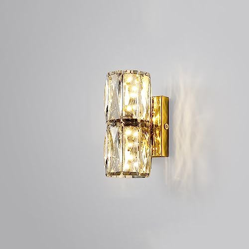 Applique LED linéaire anti-éblouissement or pour couloir et miroirs