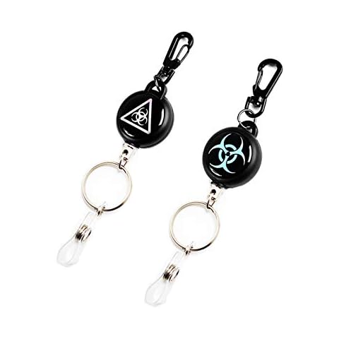 ShineIn Heavy Duty Retractable Reel for Badge Holders,ID Cards and Keychains Pack of 2 Cover