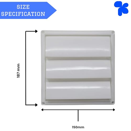 Image of AMPEREUS Wall Exhaust Fan Chimney Vent Pipe Cover And Mosquito Net Dust controller (White)