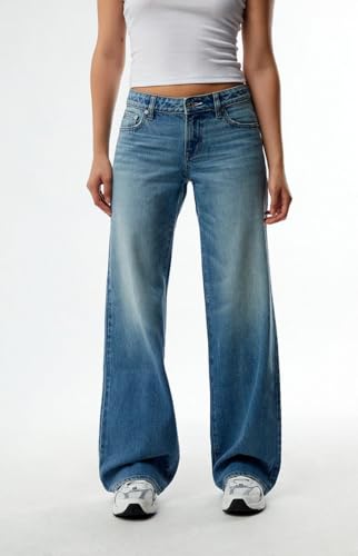 PacSun Women's Zoe Low Rise Girlfriend Jeans Medium Blue3