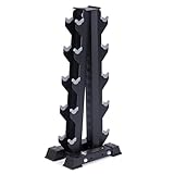 Titan Fitness 5 Pair Vertical Dumbbell Rack, Tower or A-Frame Configuration, Fits 10 Dumbbells Up to 50 LB Each, Protective Bumper Edges, 500 LB Total Capacity, Home Gym Accessories