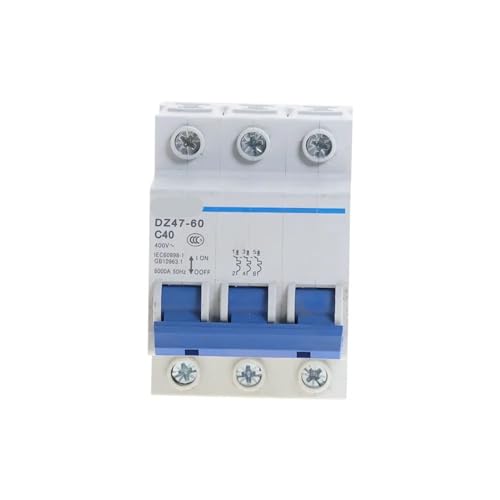 Mini disjoncteur 40A courbe C DZ47-60 pour éviter les surcharges sur réseau triphasé 400V