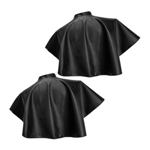 Capa impermeable para tinte de cabello 2 piezas negra para salón miniatura 1