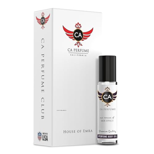 CA Perfume Impression of Side Effect Unisex Fragrance Oil Amber Scent Long Lasting Perfumes for Women &amp; Men Travel Size TSA Ready Mini Parfum Body Oil Roll-on 0.33 Fl Oz 10ml