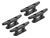 SEAFLO 4' Boat Cleat Black Nylon Dock Cleat Kayak Cleat(4', 4-Pack)