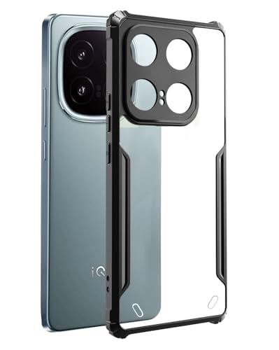 Image of SPAZY CASE iQOO 13 5G Back Cover | Transparent Crystal Clear Hard PC Back Case with TPU Bumper, Drop Protection Case Cover for iQOO 13 5G