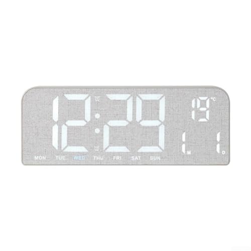 Reloj despertador LED con pantalla grande