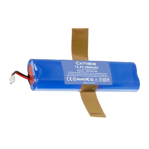 Exmate 14.4V 3500mAh Li-ion akku,Ersatzakku für iLife Zaco V3s Pro,V5s Pro,V8s,V50,X750,Medion MD 18500, 18501, 18600 Home Cleaner Heimroboter, Ersatz für iLife 18650B4-4S1P-AGX-2 Akku