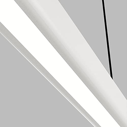 Lámpara colgante rectangular sin sombras molestas con panel acrílico difusor 6000K 6