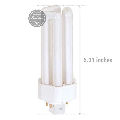 (Pack of 4) 26 Watt Triple Tube - GX24Q-3 (4 Pin) Base - 4100K Cool White - CFL Light Bulb - Replaces Sylvania 20882 CF26DT/E/IN/841 - Philips 268250 PL-T 26W/41/4P/ALTO - GE 97617 F26TBX/841/A/ECO
