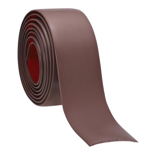 PATIKIL Regleta De Transición Autoadhesiva Para Suelo 4 cm x 3 Metros Divisor Plano De Vinilo Para Unir Huecos En Suelos Transición Entre Alfombra Y Baldosas Color Café