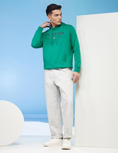 Image of U.S. Polo ASSN. Knitted Regular Fit Sweatshirt for Man - 100% Cotton, Full Sleeves Men Sweatshirts