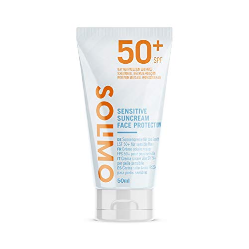 Amazon-merk: Solimo - Sun - zonnecrème voor het gezicht SPF 50+ voor de gevoelige huid, met vitamine E, antioxidant (4 x… - Afbeelding 4