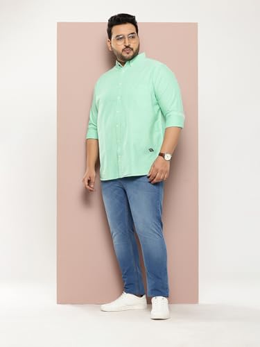 Image of Thomas Scott Men's | Plus Size | Regular Fit | Long Sleeves | Button-Down Collar | Oxford Fabric | Casual | Shirts for Men
