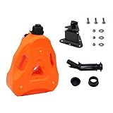 NCFAUTO 1.6 Gallon/6L Water Storage Container with Spout and Aluminum Alloy Bracket Adjustable Flow Rate & Leak-proof Transfer Tank Backup Storage Tank for Off-road Vehicles SUV ATV Motorcycle, Orange