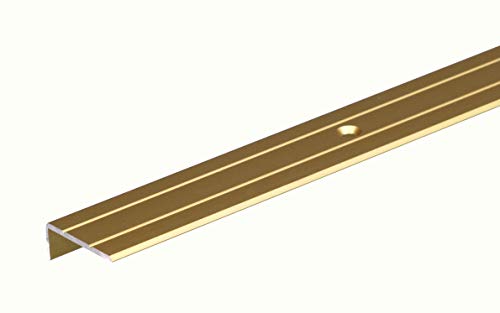 Alberts 476663 Profilo paragradino, alluminio, anodizzato oro, 1000 x 25 x 10 mm