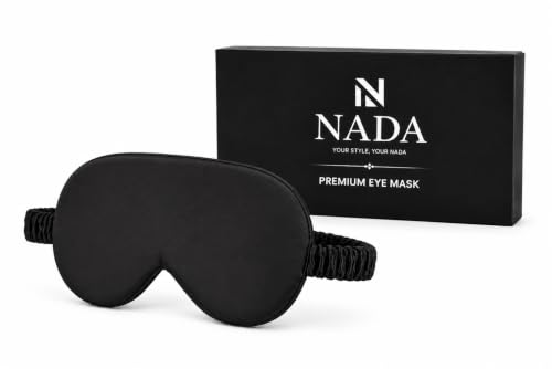NADA CLOTHINGS Eye Mask for Sleeping for Women, Velvet Super Soft Sleep Mask Blind Fold for Comfortable Sleep, Travelling, Meditation & Relaxation, Eye Pad for Girls, Blind Fold for Sleeping - Black (Pack of 1)