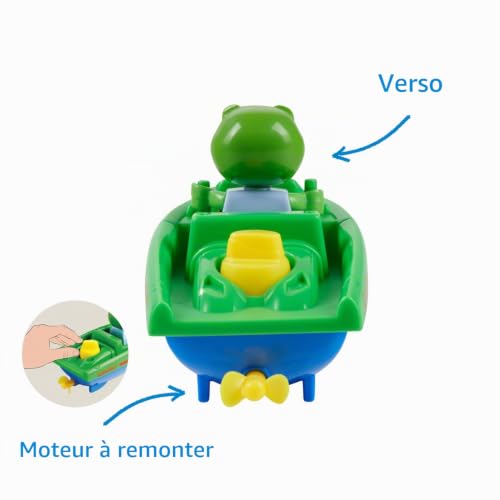 AquaPlay Bateau de Sport avec Moteur à remontage – Bateau de Jeu autopropulsé sans Batterie, système de remontage Robuste, Jouet Aquatique, Baignoire, Piscine, Plage, Bleu Vert, à partir de 2 Ans – vue 3