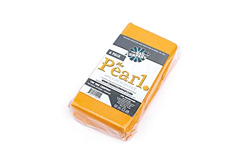 The Rag Company 0305-SPONGE-PEARL-6PK-3X5-ORNG The Pearl Microfiber Detailing Applicator Sponges thumb #1