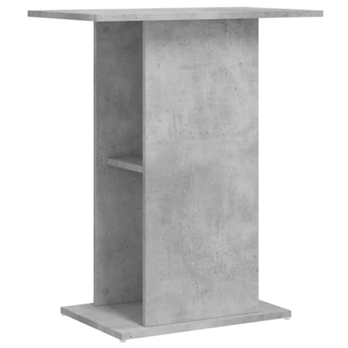 vidaXL Support pour Aquarium, Armoire pour Aquarium avec Compartiments, Meuble de Base pour Aquarium avec Rangement Intérieur, Gris Béton Bois d'Ingénierie