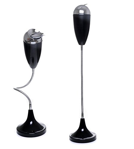 Cendrier portable design en métal noir Mesto, accessoire de table chic