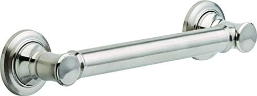 DELTA 41612-SS Traditional Decorative Grab Bar, 12", Brilliance Stainless Steel