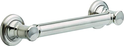 Grab Bar, ADA Compliant Bathroom Shower, Traditional 12 in. x 1-1/4 in. Concealed Screw, Brilliance Stainless Steel by DELTA - Used condition - US$50.03