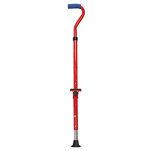 Geospace Original Walkaroo Steel \'Wee\' Balance Stilts with Adjustable Height for Little Kids & Beginners (Ages 4+ and up to 120 lbs) for Active Play & Excercise (RED)
