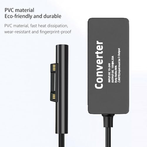 Image of Concept Kart 65W Type C Female to Surface Pro Charging Converter Cable, Magnetic Adsorption Interface Portable Adapter Compatible with Surface Pro 3 /4 /5 /6 /7 /8 /9, Book 1 /2, Go 1 /2 /3