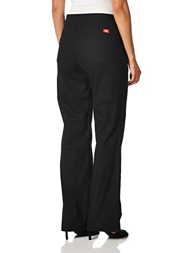 Dickies Women's Relaxed Straight Stretch Twill Pant, Black, 18 Regular #TOP3