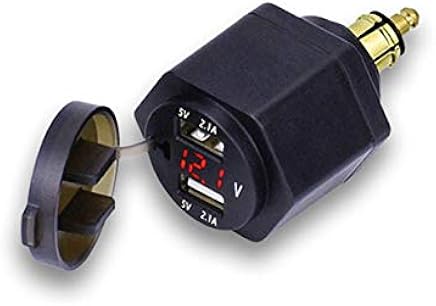Parkomm - Cargador para mechero de Coche (Doble USB, con volt?metro LED para BMW, Moto, tel?fono, iPhone, GPS, SatNav) Parkomm - Cargador para mechero de Coche (Doble USB, con volt?metro LED para BMW, Moto, tel?fono, iPhone, GPS, SatNav)