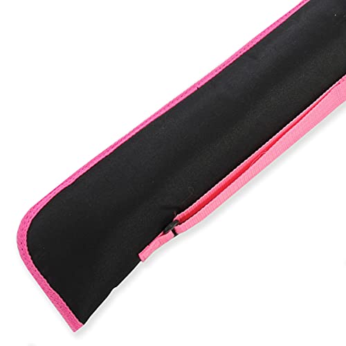 Jonny 8 Ball Quality Fur Lined Black with PINK Piping 2pc Case for Snooker Pool Cue Billardqueue-Koffer mit Fellfutter Paspelierung, 2-teilig Cover