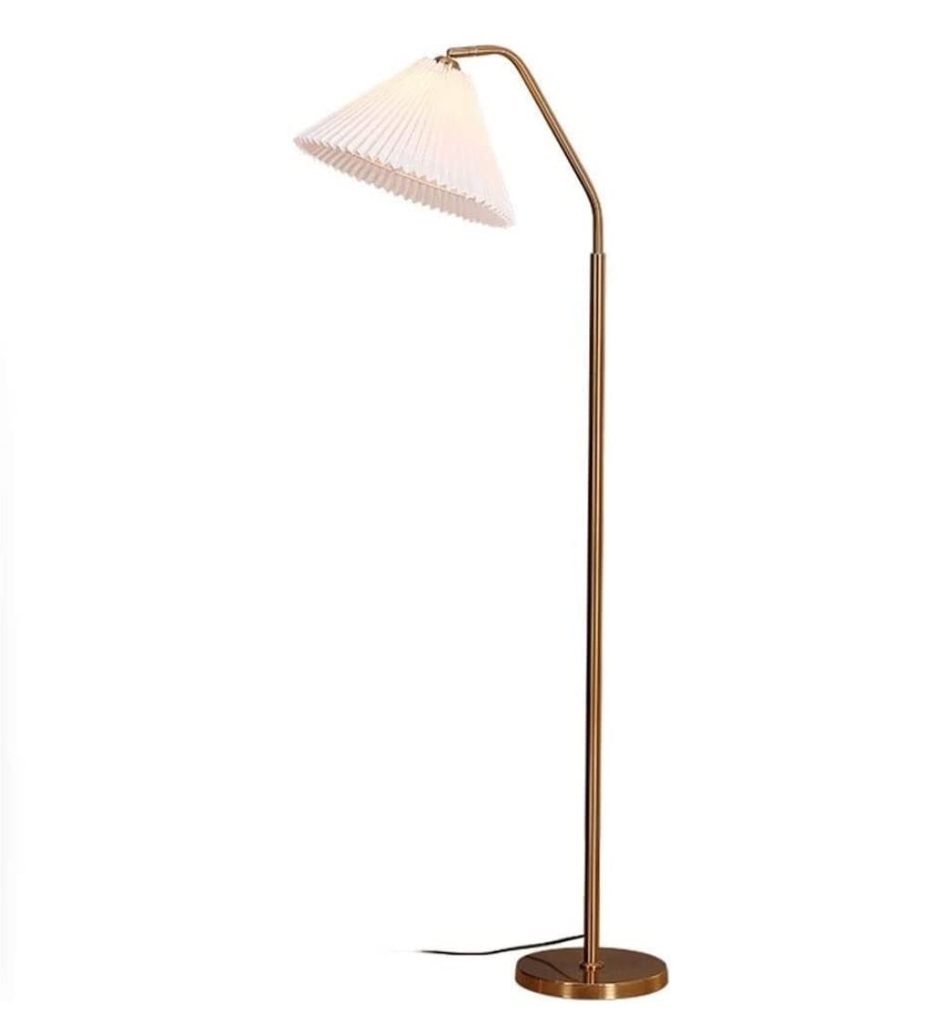 Lampa Stojąca Salon Żelazna Lampa Podłogowa Retro Regulowana Głowica Światła Lampa Podłogowa Plisowana Tkanina Abażur Stojący Do Lampy Salon Sypialnia Lampa Podłogowa Sypialnia(Dimmer switch)