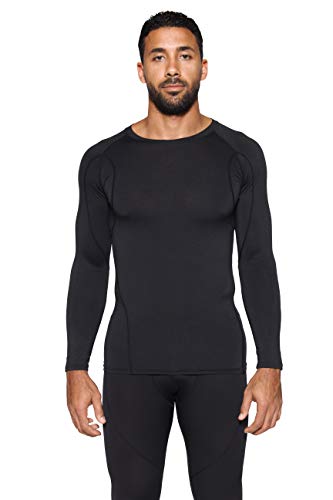 image for Real Essentials 4 Pack: Mens Compression Shirts Long Sleeve Base Layer