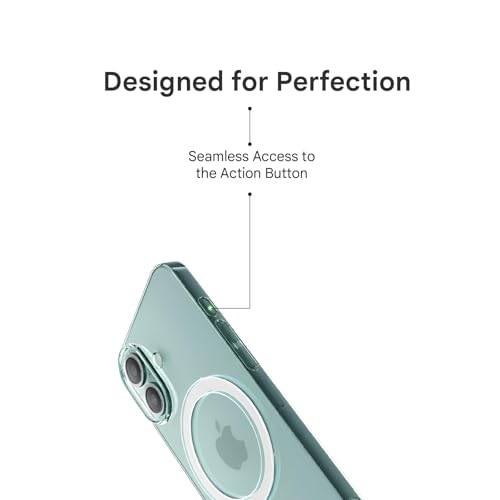 Image of Prolet Anti- Yellow Crystal Clear Hard Case Cover Compatible with iPhone 16 with Magnetic Mag-Safe Wireless Charging Support, Shockproof Hard Back Cover (Transparent)