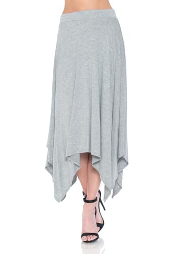 iconic luxe Women's Asymmetric Hem Skirt2
