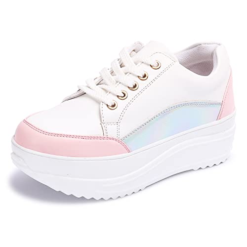 Image of Vendoz Women White Multi Sneakers