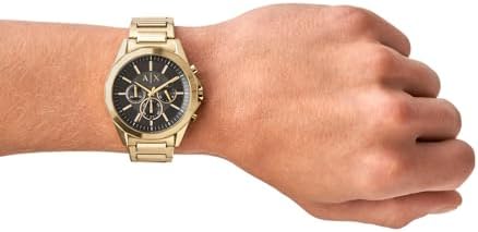 Armani Exchange Relógio masculino com cronógrafo de aço inoxidável