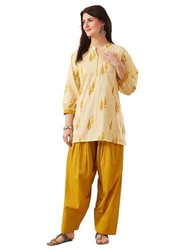Image of MOKOSH Women's Cotton Print Kurta with Farsi Pant