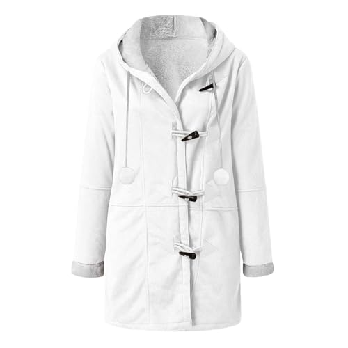 Juniors Faux Jackets Hoodies Trench Outfit for Women Long Sleeve Christmas Warm Fuzzy Hooded Plain Fall Winter 20253