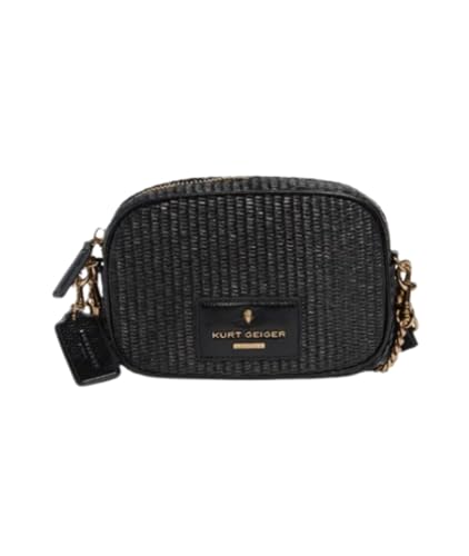 Kurt Geiger London Small Chiswick Woven Camera Crossbody Bag, One Size, Black