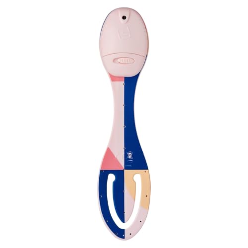 Image of Gifts for Readers & Writers Book Light, Clip On Reading Light for Bed, 2in1 Flexilight & Bookmark, Small & Lightweight with a Soft Glow, 2 Batteries Included, Peachy Blocks