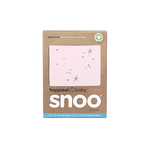 Image of Happiest Baby SNOO Bassinet Fitted Sheet - 100% Organic Cotton Nursery Bedding - Fits SNOO Sleeper Crib Mattress (Rose Galaxy)