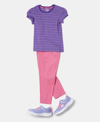 Image of Jockey AG03 Girls Super Combed Cotton Elastane Stretch Rib Striped Short Sleeve T-Shirt
